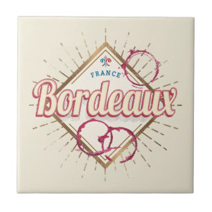 Bordeaux Nouvelle-Aquitaine France Retro Wine Tegeltje