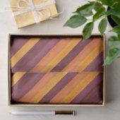 Bordeaux Oranje Diagonaal Gestreept Tissuepapier (Geschenk)