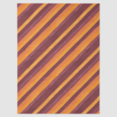 Bordeaux Oranje Diagonaal Gestreept Tissuepapier (Voorkant)