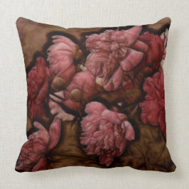 Bordeaux Peony Flower Bouquet Kussen