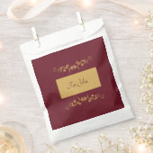 Bordeaux Personalized Favor Bag Bedankzakje (Geknipt)