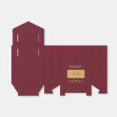 Bordeaux Personalized Favor Box Bedankdoosjes (Uitgevouwen)