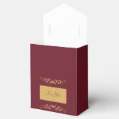 Bordeaux Personalized Favor Box Bedankdoosjes (Geopend)