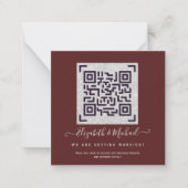 Bordeaux QR SCANCODE Trouw Website FOTO Nee Notitiekaartje (Voorkant)