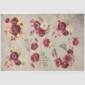  bordeaux Ranunculus bloeit oud papier (Voorkant)