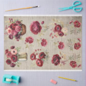 bordeaux Ranunculus bloeit oud papier (Craft)