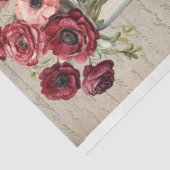 bordeaux Ranunculus bloeit oud papier (Detail)