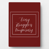 Bordeaux Red: Elke strijd is tijdelijk Fotoplaat (voorkant)