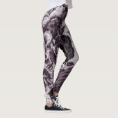 Bordeaux Red  Floral Toile No.1 Leggings (Rechts)