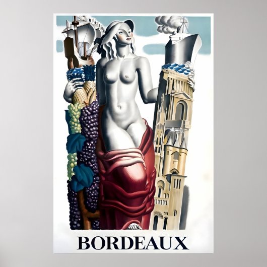 Bordeaux Reisposter Franse Print Frankrijk A (Voorkant)