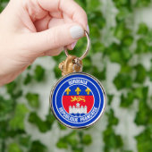 Bordeaux Round Emblem Sleutelhanger (Hand)