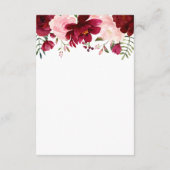 Bordeaux Roze Bloemige Trouw Bijlage (Achterkant)