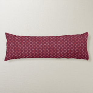 Bordeaux, roze, rood en besstippen lichaamskussen