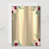 Bordeaux Rozen Glitter Jurk Vlinder Kaart (Achterkant)