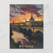 Bordeaux schemering: Zonsondergang symfonie Paarse Briefkaart (Voorkant)