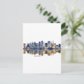 Bordeaux Skyline Feestdagenkaart (Staand voorkant)