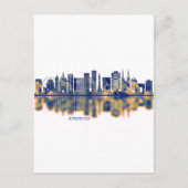 Bordeaux Skyline Feestdagenkaart (Voorkant)