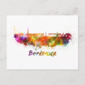 Bordeaux skyline in waterverf briefkaart (Voorkant)