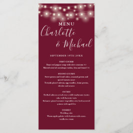 Bordeaux Sliert Licht Signature Trouwmenu Menu