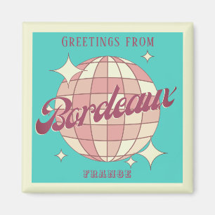 Bordeaux Stad Frankrijk Retro  blauwgroen souvenir Magneet