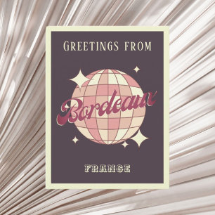Bordeaux Stad Frankrijk Retro partij Briefkaart