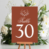 Bordeaux Tafelnummer Trouw Monogram Motief