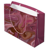 Bordeaux taupe marmeren cadeautas (Achterkant Gekanteld)