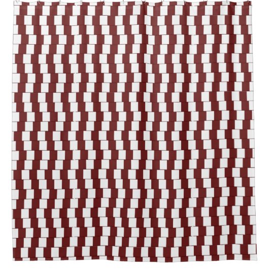 Bordeaux verwarren douchegordijn (Voorkant)