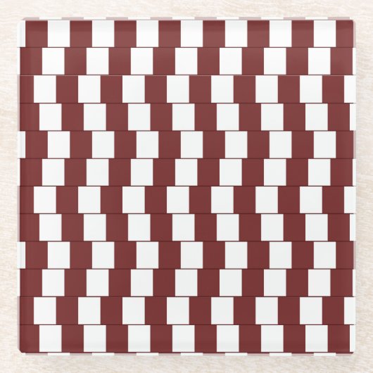 Bordeaux verwarren glazen onderzetter (Voorkant)