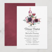 Bordeaux Virtual Wine Tasting Vrijgezellenfeest Kaart (Voorkant / Achterkant)