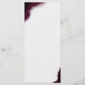 Bordeaux-waterverf geometrisch kader trouwmenu menu (Achterkant)