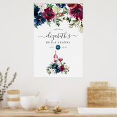 Bordeaux Wijnproeverij Bruidsdiner Welkom Poster (Keuken)