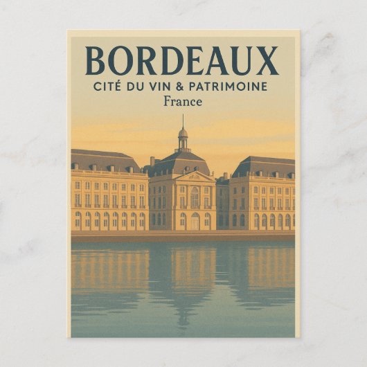 BORDEAUX — WIJNSTAD & ERFGOED BRIEFKAART (Voorkant)