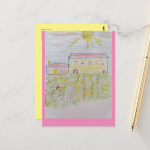 Bordeaux Wine Country Sketch Briefkaart