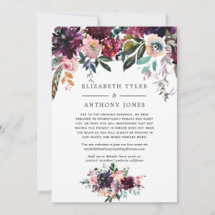 Bordeaux Wine Reduced Wedding Guest List Aankondiging