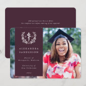 Bordeaux+Wit Doctor van Osteopathische Geneeskunde Aankondiging (Voorkant / Achterkant)