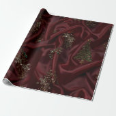 Bordeaux Zijde-Uitzicht Diamant Cadeaupapier (Uitgerold)