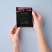 Bordeaux zwarte agaat flyer (Hand)