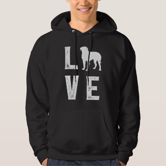 Bordeauxdogge Love Hoodie (Voorkant)