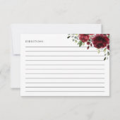 Bordeauxrode Bloemen, Boho, Bruiloft Recept (Achterkant)