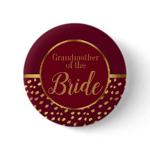 Bordeauxrode en gouden Grootmoeder van de Bruid Tr