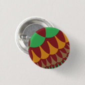 Bordeauxrode en groene schubben ronde button 3,2 cm (Voorkant /achterkant)