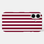 Bordeauxrode en witte snoepstrepen Case-Mate iPhone case (Achterkant (horizontaal))