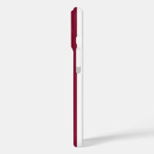 Bordeauxrode en witte snoepstrepen Case-Mate iPhone case (Achterkant / Links)