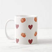 Bordeauxrode Harten Pompoenen Koffiemok (Links)