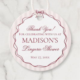 Bordeauxrode lingerie douche vrijgezellenfeest voo bedankjes labels