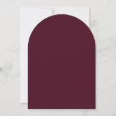 Bordeauxrode Monogram Klassieke Bruiloft Kaart (Achterkant)