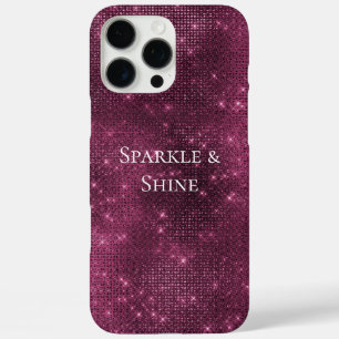 bordeauxrode sprankeling iPhone 16 pro max hoesje