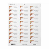 Bordeauxrode waterverf bloemendecor terugzendadres etiket (Full Sheet)