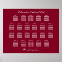 Bordeauxrood 22 Tafel Trouwzaal Stoelenplattegrond